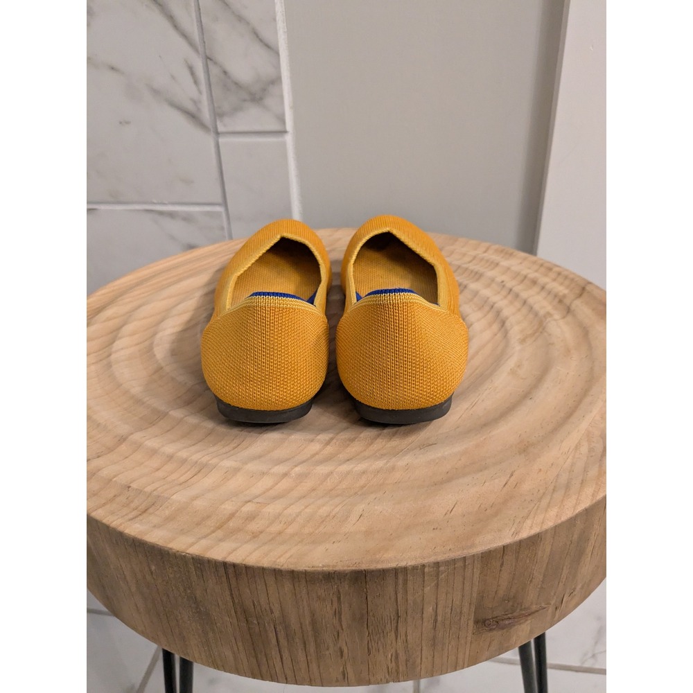 Rothy's Round Toe Mustard Knit Flats Women's Shoes Size 6 Comfortable - Picture 3 of 7